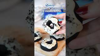 DONUTS de OREO con 2 Ingredientes 🍩💙 postresfaciles oreo recetas [upl. by Htidra]