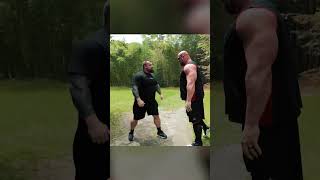 Eddie Hall and Brian Shaw Chest Bumps [upl. by Phillane]