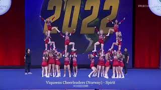 Viqueens Cheerleaders Norway  Spirit WORLDS 2022 [upl. by Damas581]