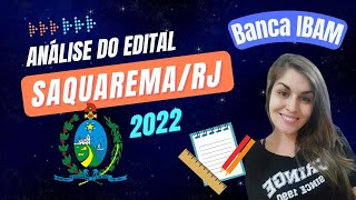 EDITAL SAQUAREMARJ  ANÁLISE DO EDITAL PARA O CONCURSO PÚBLICO DE SAQUAREMARJ [upl. by Ahsener]