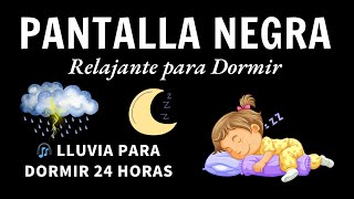 Tormenta y Fuertes Lluvias en Pantalla Negra para la Relajación Profunda [upl. by Derward]