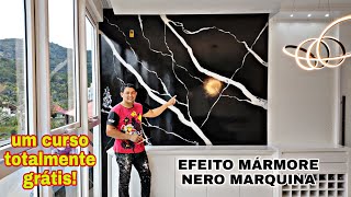 EFEITO MÁRMORE NERO MARQUINA PASSO A PASSO neromarquina marmore efeito [upl. by Yvel]