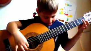 Pièce pour enfants débutants  Guitare classique  Étude D Aguado [upl. by Nebuer]