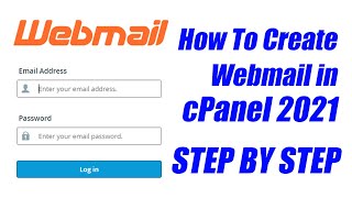 How To Create Webmail in cPanel 2021  How to create webmail in cpanel account email account 2021 [upl. by Carie]