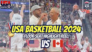 4K USA Basketball 2024 Highlights  Floor Seats Behind Obama Extended Cut lebron stephcurry [upl. by Arezzini]