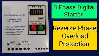 3 Phase Digital Starter with Water level controller  With Overload and Dry Run Protection [upl. by Adgam]