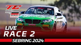 LIVE  Race 2  Sebring International Raceway  TC America powered by Skip Barber 2024 [upl. by Zug596]