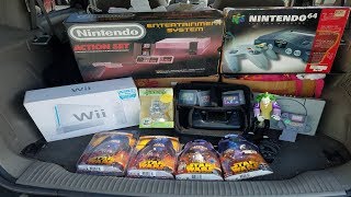 Live Video Game Hunting Flea Market Haul 17 NINTENDO BOXES GAME GEAR [upl. by Tye42]