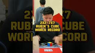 2x27x7 Rubiks cube world record shorts viral rubikscube [upl. by Karlan]