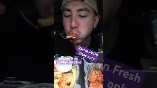 Vartin Fresh ASMR fried chicken wings cheesy fries mukbang bites only shorts fyp new edit trend [upl. by Baseler245]