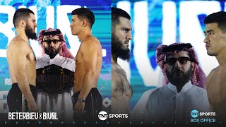 FULL Artur Beterbiev vs Dmitry Bivol weighin and final ICE COLD faceoff 🥶🏆 BeterbievBivol [upl. by Ubana]