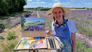 Lavender Painting Demonstration  Full Plein air France [upl. by Sutherlan]