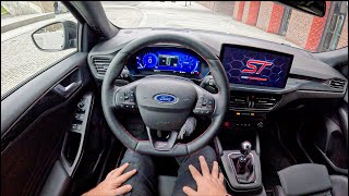 NEW Ford Focus ST MK4 23 EcoBoost 280hp 0100 POV Test Drive 2018 Joe Black [upl. by Sylirama]