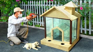 Build low budget dream dog house and fish tank combo [upl. by Davin]