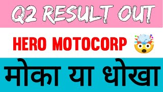 Hero Motocorp limited latest news  Hero motocorp share q2 result  hero motocorp share [upl. by Dachia]