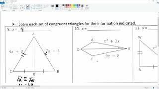 Solving part of Congruent Triangles Page 1 Question 9 to 11 [upl. by Cavan773]