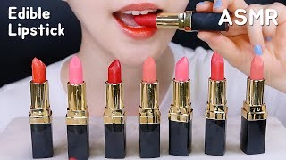 EDIBLE LIPSTICK ASMR EDIBLE LIPSTICKS CHOCOLATE ASMR 먹는 립스틱 먹방 ASMR [upl. by Chappelka]