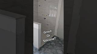 WHAT goes WHERE Grout or Silicone tile tiling diy grout silicone [upl. by Adrianna]