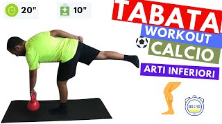 Tabata Workout gambe Calcio  Allenamento completo a casa [upl. by Ryon]