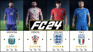 EA SPORTS FC 24  NEW Mens National  Teams Ratings amp Kits ✅ [upl. by Eissim]