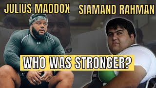 Could Siamand Rahman Bench Press More Julius Maddox [upl. by Enreval]