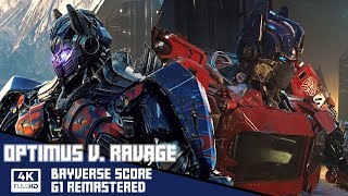 Bumblebee G1 RemasteredBayverse Optimus v Ravage 4K [upl. by Burne215]