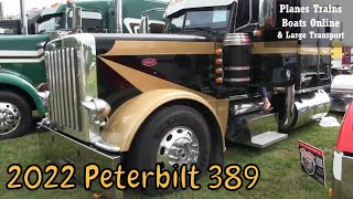 2022 Black amp Gold Peterbilt 389 At Truck Show In Clifford Ontario 2024 [upl. by Haidebez]