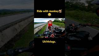 Ride with 🐒monkey😂 shorts shortsfeed ytshorts monkey teddy funny comedy recommended ytviral [upl. by Gniy]