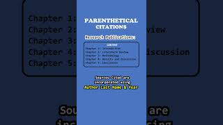 Parenthetical Citations  quickstudywithJLAS [upl. by Rinaldo]