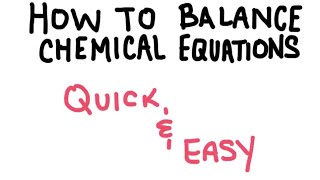 How to Balance a Chemical Equation EASY [upl. by Ennayr]