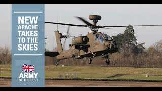 New Apache attack helicopter enters service  British Army [upl. by Ayekahs]