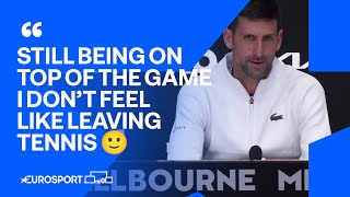 Novak Djokovic discusses his future amp potential RETIREMENT 👀  Australian Open 2024 🇦🇺 [upl. by Harret]