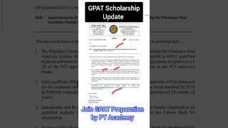 GPAT SCHOLARSHIP Update 2024  Latest GPAT Scholarship  GPAT 2025 Preparation [upl. by Llerrej69]