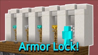 Armor Stand Swapper Combination Lock Tutorial  Bedrock 116 Tutorial [upl. by Kcirtemed66]