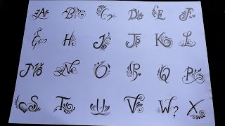 I did draw A2Z letter tattoo designs 😲 must watch  amazing letter tattoos [upl. by Anatnom]