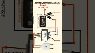 AC to DC 12V 3A Power Supply electrical power shorts [upl. by Audras]