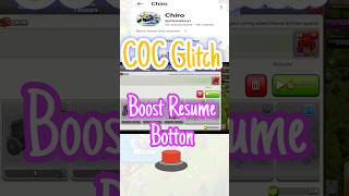 COC GLITCH 🫣 Boost Resume botton🛑clashofclans gmming shorts [upl. by Aveline]