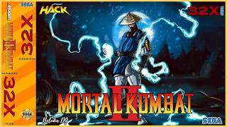 MORTAL KOMBAT 2 SEGA 32X  AJUSTES DE COR 6 BOTÕES E MENU DE CHEAT HABILITADO [upl. by Benji]