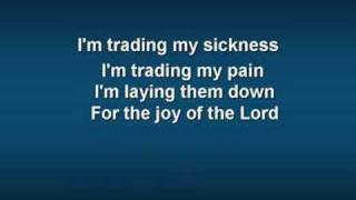 Trading My Sorrows worship video w lyrics [upl. by Nilyahs]