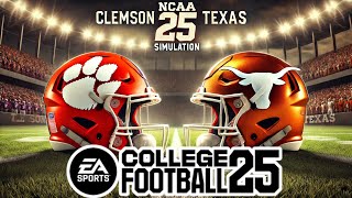 EA Sports NCAA 25  Playoff First Round Clemson vs Texas Full Game Simulation Xbox Series X [upl. by Alejo66]