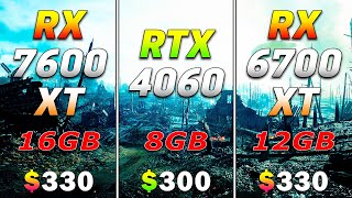 RX 7600 XT 16GB vs RTX 4060 8GB vs RX 6700 XT 12GB  PC Gameplay Benchmark Tested [upl. by Eniamrehc]