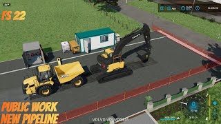 New Canalization 🚧 PublicWork 🚧Farming Simulator 2022 [upl. by Wharton]