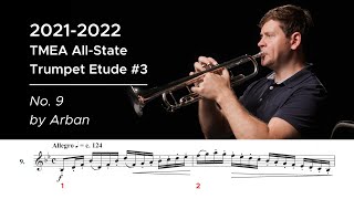 20212022 TMEA AllState Trumpet Etude 3  No 9 by Arban [upl. by Danae]