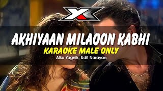 Akhiyaan Milaoon Kabhi Karaoke  Male Only   Raja [upl. by Enalahs]