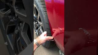 8 second Tahoe front mud guard install 1fastguard paintprotection familycar mudguard red usa [upl. by Eleets135]