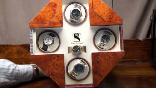 Steinhausen Quad Burlwood Watch Winder Showcase w Additional Storage [upl. by Thrift]