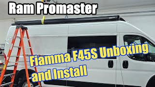 Fiamma F45S Awning Unboxing amp Install  Ram Promaster Van Build  Part 12 [upl. by Yna]