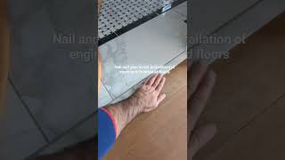 Engineered hardwood flooring installation Toronto  nail and glue assist [upl. by Giah]