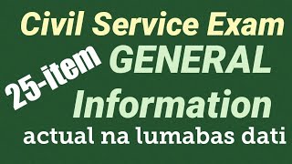 Civil Service Exam GENERAL INFORMATION Philippine Constitution  lumabas dati [upl. by Troth401]