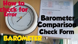 ANEROID BAROMETER HOW TO CHECK ERROR N CORRECTION BY USING BAROMETER COMPARISON CHECK FORM [upl. by Eussoj]